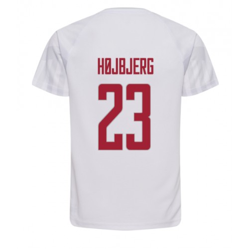 Danmark Pierre-Emile Hojbjerg #23 Replika Udebanetrøje VM 2022 Kortærmet